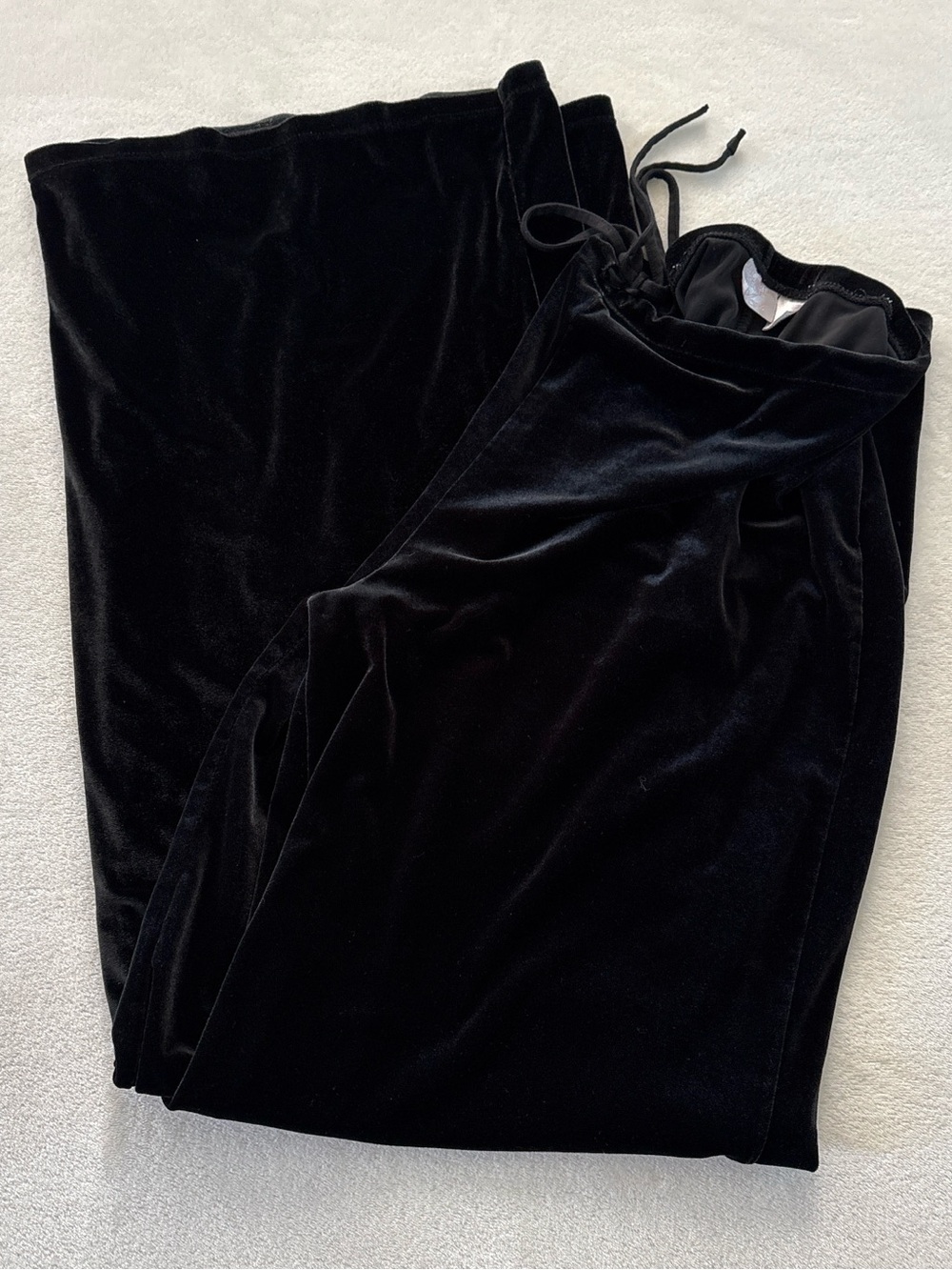 Y2K Victoria's Secret Black Velvet Wide Leg Pajama Lounge Pants Large